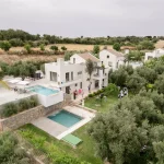Drone shot of wedding venue Arbora Olea Luxury Resorts, Greece