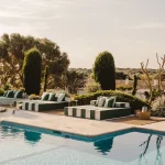 Image of pool beds at wedding venue Morvedra Nou, Spain