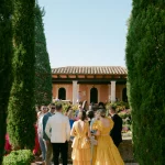 Image of wedding guests at wedding venue Finca Son Collell