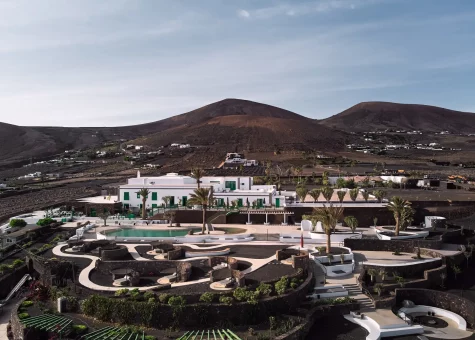 Drone shot of wedding venue César Lanzarote, Spain