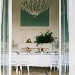 Table setting at wedding venue Chateau Bouffemont