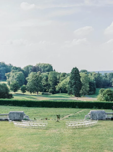 Image of gardens at wedding venue Chateau Bouffemont