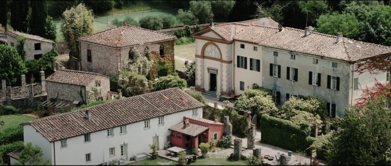 Drone shot of wedding venue Villa Michaela