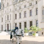 Image of a horse and carriage ride at wedding venue Chateau Challain