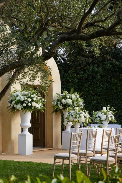 Image of chapel entrance at wedding venue Ktima Orizontes, Athens, Greece