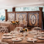 Image of table setting at wedding venue Quinta do Jordão, Portugal