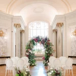 Image of wedding aisle at wedding venue shangri-la paris, France