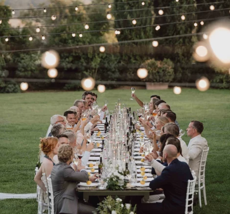 Image of dinner table at wedding venue San Pietro sopra le Acque, Italy