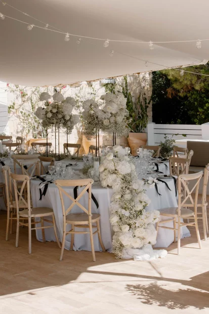 Image of table decoration at wedding venue Elixir Ibiza