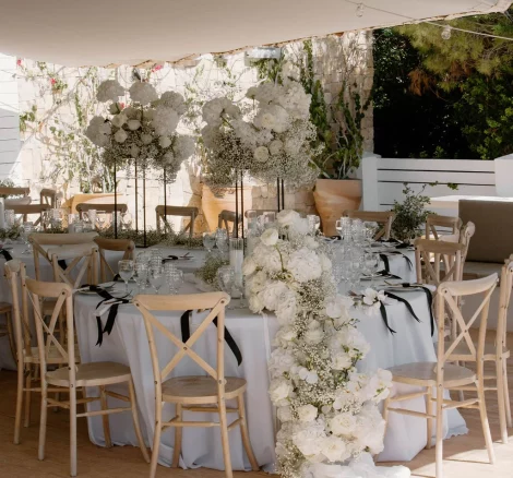 Image of table decoration at wedding venue Elixir Ibiza