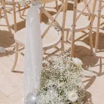 Image of aisle decoration at wedding venue Elixir Ibiza