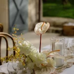 Table decoration at wedding venue Domaine Du Rodier