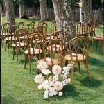 Image of chairs down aisle at wedding venue Domaine Du Rodier