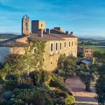 Drone shot of wedding venue Hotel Castell d´Emporda 
