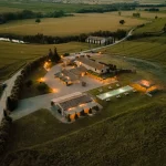 Drone shot of wedding venue Locanda in Tuscany