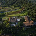 Drone shot of wedding venue Mas de Sant Lleí, Barcelona
