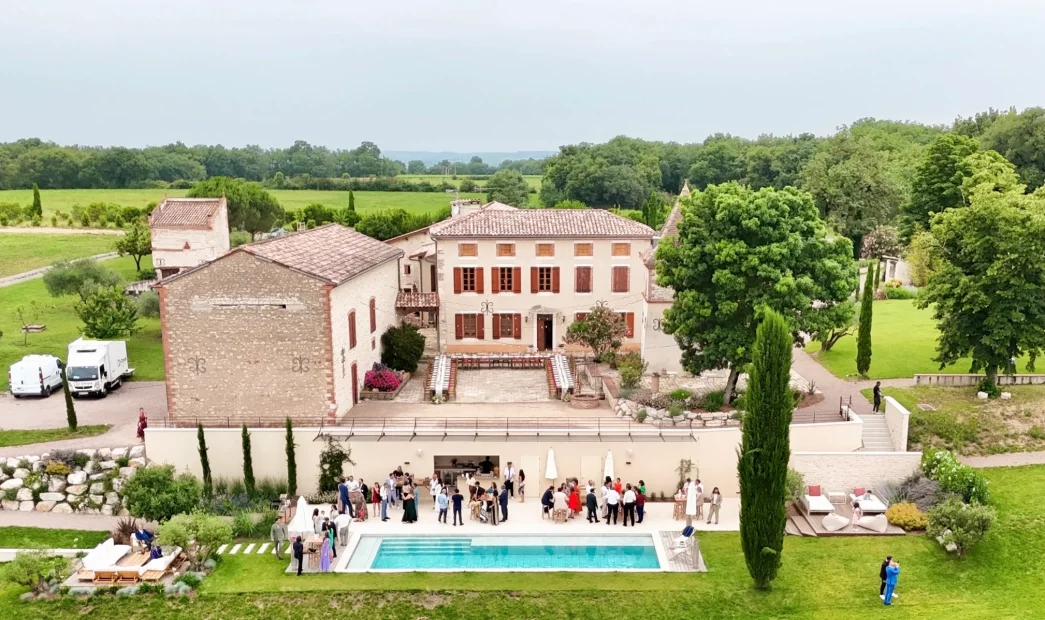 Drone image of wedding venue Image Courtesy of Terra Rosa