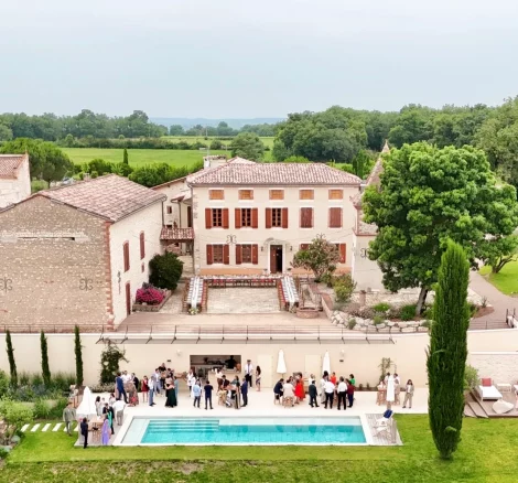 Drone image of wedding venue Image Courtesy of Terra Rosa