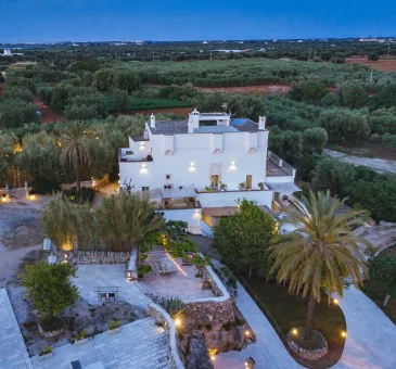 Drone shot of wedding venue MASSERIA ALCHIMIA