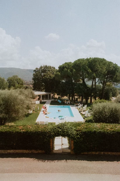 Image of pool at wedding venue -Castello di Montignano-