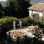 Image of aisle at wedding venue -Castello di Montignano-