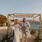 Image of couple at wedding venue Saint John Hotel Villas and Spa in Mykonos, Greece