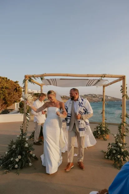 Image of couple at wedding venue Saint John Hotel Villas and Spa in Mykonos, Greece