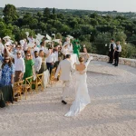 Couple at wedding venue Villa Rocca 1914 in Puglia, Italy