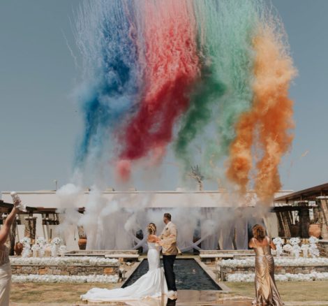 fireworks and sea views at wedding venue in Crete, Amirandes - a Grecotel property