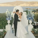 Image of couple getting married at wedding venue Mykonos Lolita in Mykonos, Greece