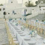 Image of table set up at wedding venue Mykonos Lolita in Mykonos, Greece