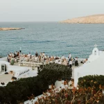 Image of chapel and sea view at wedding venue Mykonos Lolita, Greece